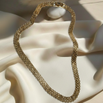 Choker Hasır Model Gold Renk Kolye - Görsel 2
