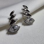 Xuping Zirkon Taşlı Silver Renk Küpe - Görsel 2