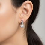 Xuping Zirkon Taşlı Silver Renk Küpe