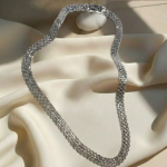 Choker Hasır Model Silver Renk Kolye - Görsel 3